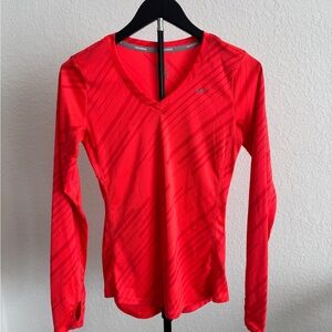 Nike Vivid Red Long Sleeve Tee dry fit
